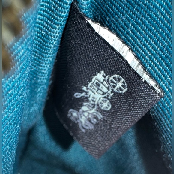 Coach Metallic Teal Wristlet - Picture 4 of 6